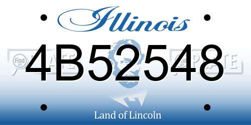 4B52548 Illinois License Plate