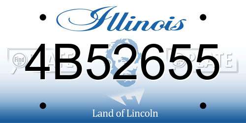4B52655 Illinois License Plate