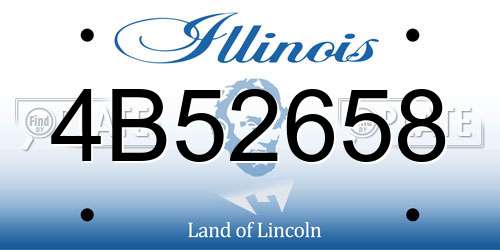 4B52658 Illinois License Plate