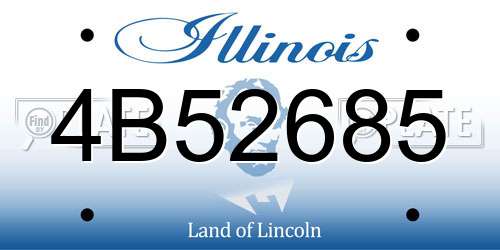 4B52685 Illinois License Plate