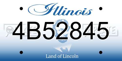 4B52845 Illinois License Plate