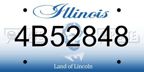 4B52848 Illinois License Plate