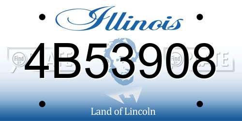 4B53908 Illinois License Plate