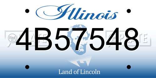 4B57548 Illinois License Plate