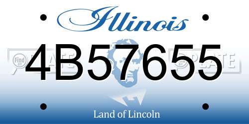4B57655 Illinois License Plate