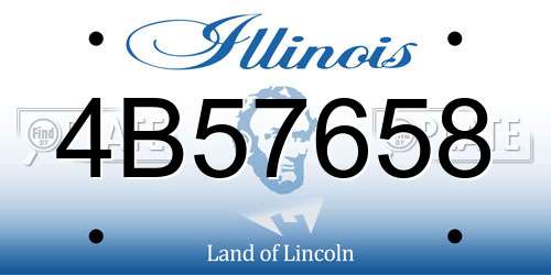 4B57658 Illinois License Plate