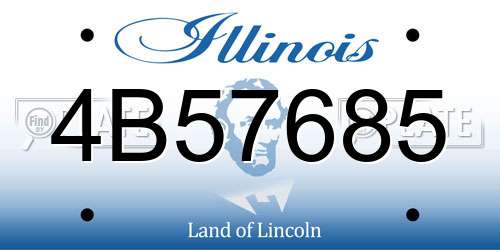 4B57685 Illinois License Plate