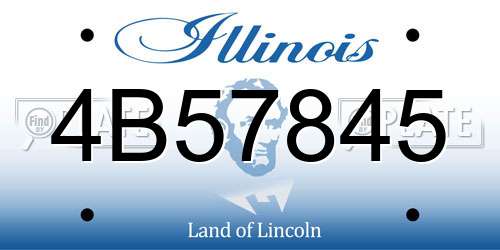 4B57845 Illinois License Plate