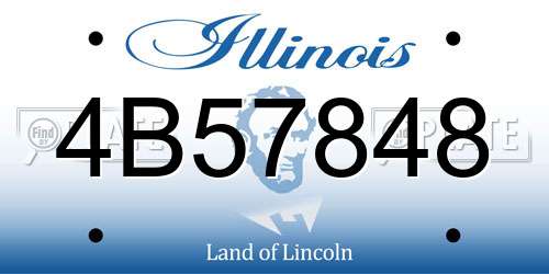 4B57848 Illinois License Plate