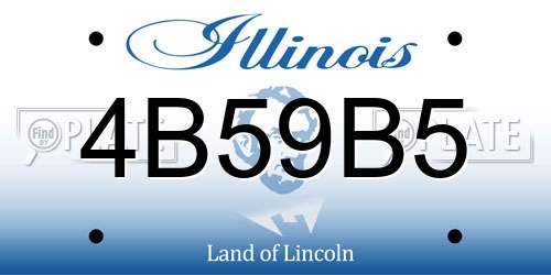 4B59B5 Illinois License Plate