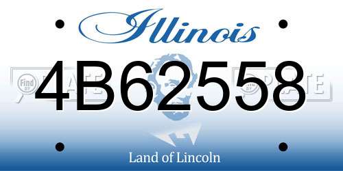 4B62558 Illinois License Plate