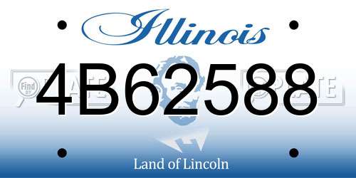 4B62588 Illinois License Plate