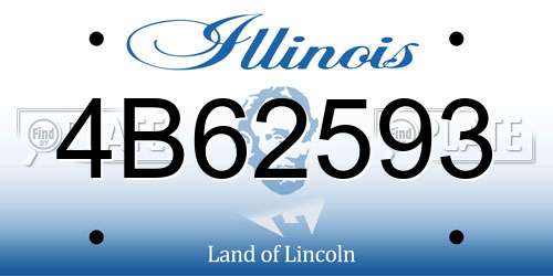 4B62593 Illinois License Plate