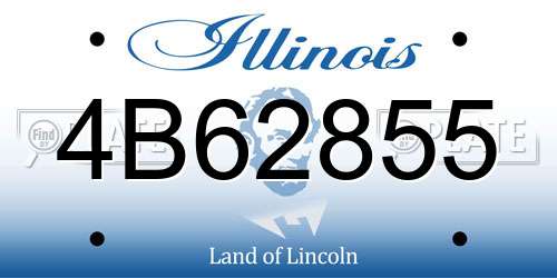 4B62855 Illinois License Plate