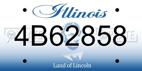 4B62858 Illinois License Plate