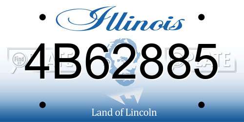 4B62885 Illinois License Plate