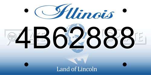 4B62888 Illinois License Plate