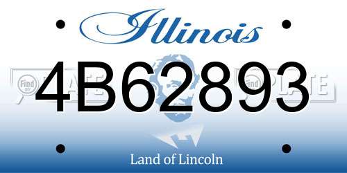 4B62893 Illinois License Plate