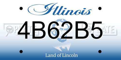 4B62B5 Illinois License Plate