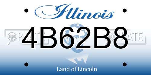 4B62B8 Illinois License Plate