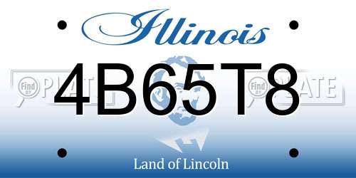4B65T8 Illinois License Plate