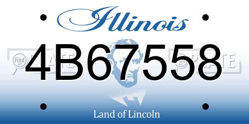 4B67558 Illinois License Plate