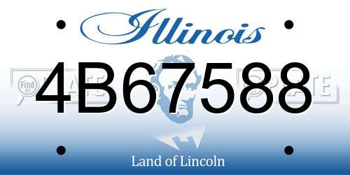4B67588 Illinois License Plate