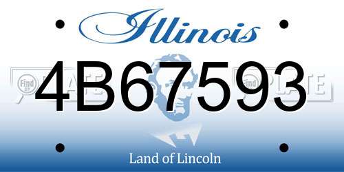 4B67593 Illinois License Plate