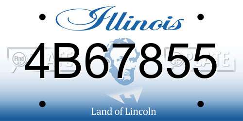 4B67855 Illinois License Plate
