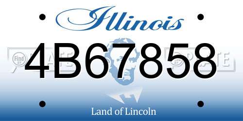 4B67858 Illinois License Plate