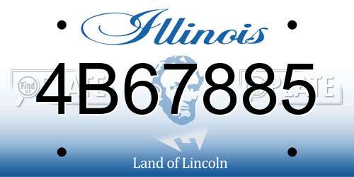 4B67885 Illinois License Plate