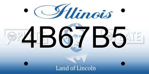 4B67B5 Illinois License Plate