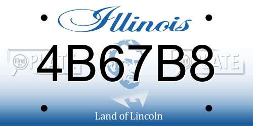 4B67B8 Illinois License Plate