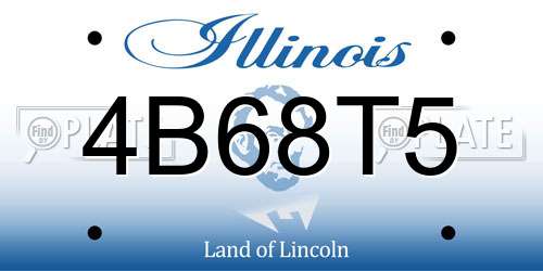 4B68T5 Illinois License Plate