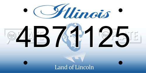 4B71125 Illinois License Plate