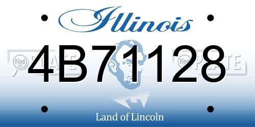 4B71128 Illinois License Plate