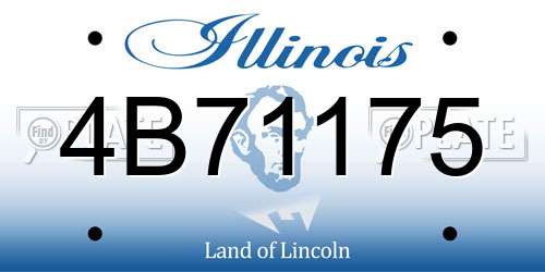 4B71175 Illinois License Plate