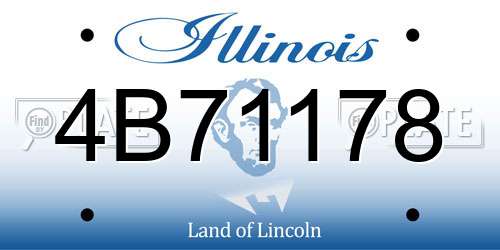 4B71178 Illinois License Plate