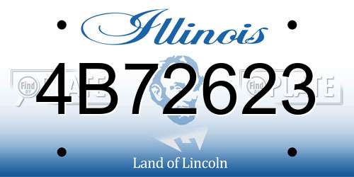 4B72623 Illinois License Plate