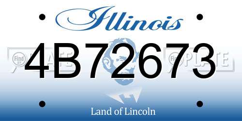 4B72673 Illinois License Plate