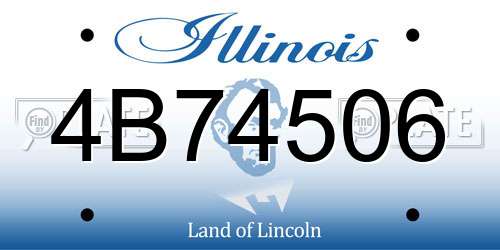 4B74506 Illinois License Plate