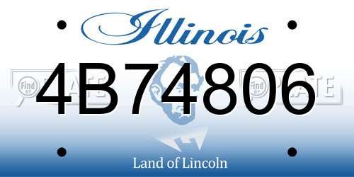 4B74806 Illinois License Plate