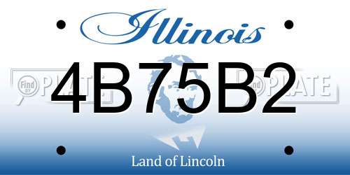 4B75B2 Illinois License Plate