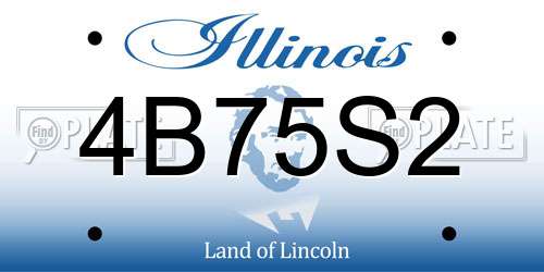 4B75S2 Illinois License Plate