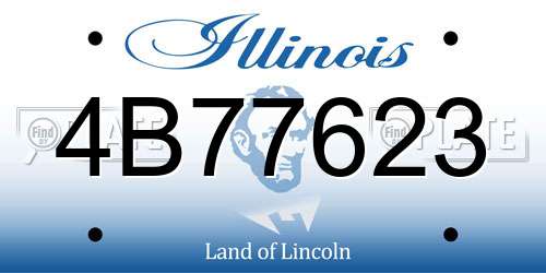 4B77623 Illinois License Plate