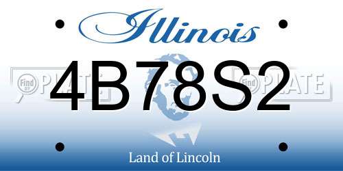 4B78S2 Illinois License Plate