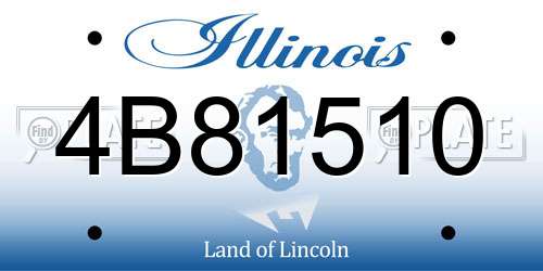4B81510 Illinois License Plate