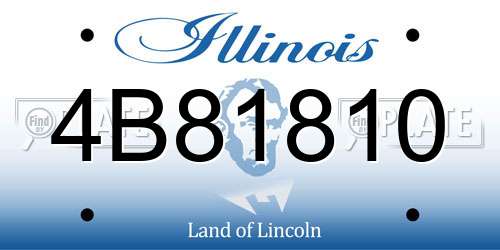 4B81810 Illinois License Plate