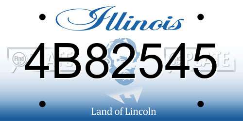4B82545 Illinois License Plate
