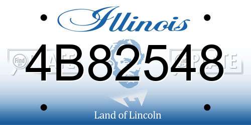 4B82548 Illinois License Plate